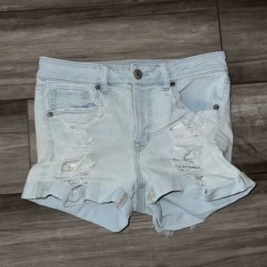 Aeropostale Blue Jean Shorts Distressed Cut-Off Style